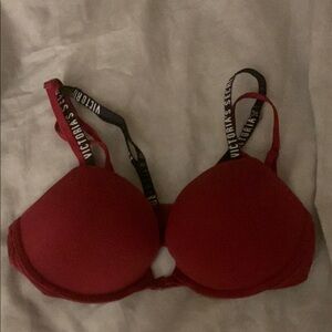 Victoria's Secret Red Underwire Bra with Molded Cups